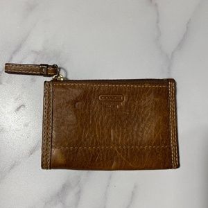 Coach Zippered Coin/Card Case Keychain Holder